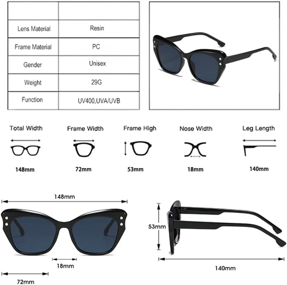 Солнцезащитные очки UV400 - увеличенного размера "кошачий глаз" с заклепками, желейного цвета, для женщин и мужчин, для бега и активного отдыха UYPTK, Purple Grey
Солнцезащитные очки UV400 - увеличенного размера "кошачий глаз" с заклепками, желейного цвета, для женщин и мужчин, для бега и активного отдыха UYPTK, Purple Grey