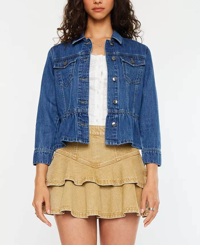 Женская джинсовая куртка классического кроя с баской и воротником Kancan, синий
Женская джинсовая куртка классического кроя с баской и воротником Kancan, синий