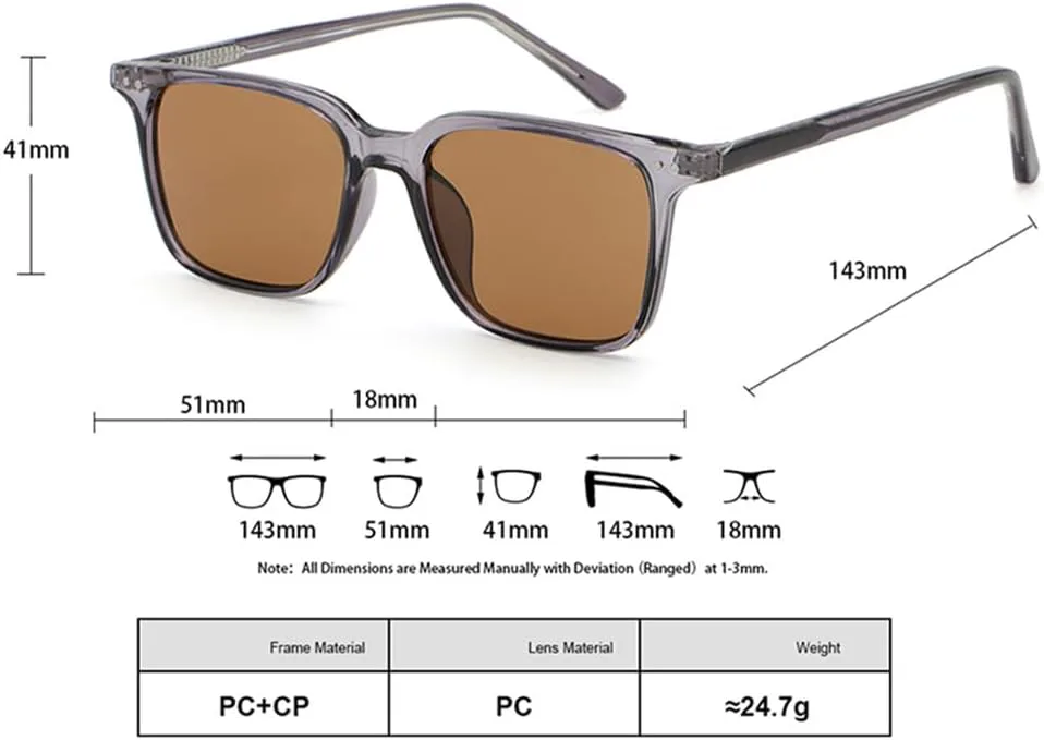 Солнцезащитные очки в стиле ретро из ацетата для женщин, защита от УФ-излучения UV400, солнцезащитные очки для мужчин в черной оправе VFDHN, Gray With Brown
Солнцезащитные очки в стиле ретро из ацетата для женщин, защита от УФ-излучения UV400, солнцезащитные очки для мужчин в черной оправе VFDHN, Gray With Brown