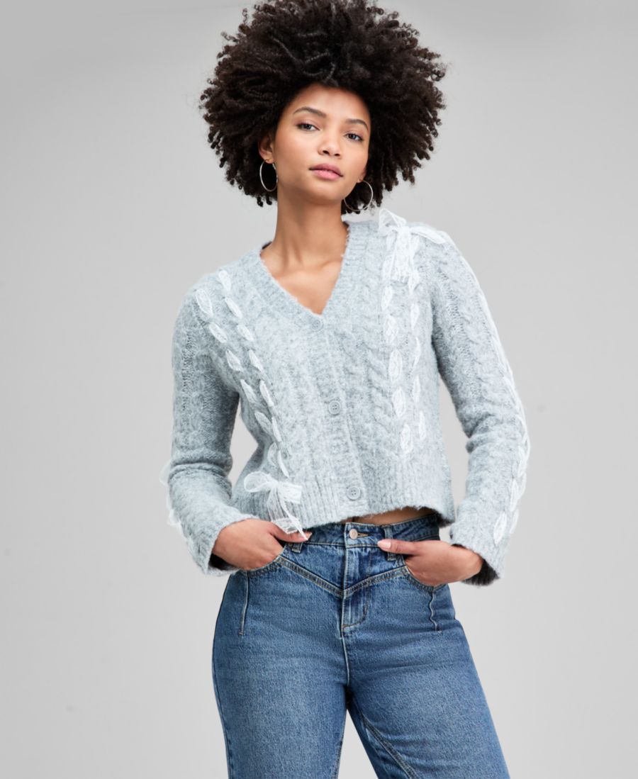 Женский кардиган с кружевным бантом, эксклюзивно представлен в Macy's And Now This, Lt Heather Gray
Женский кардиган с кружевным бантом, эксклюзивно представлен в Macy's And Now This, Lt Heather Gray