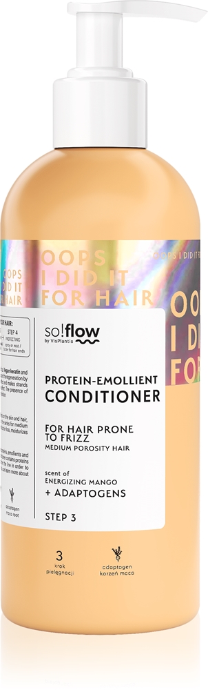 Кондиционер для волос средней пористости с протеиновым смягчающим эффектом, увлажняющий и разглаживающий кондиционер для вьющихся волос So!Flow, 400 мл
Кондиционер для волос средней пористости с протеиновым смягчающим эффектом, увлажняющий и разглаживающий кондиционер для вьющихся волос So!Flow, 400 мл