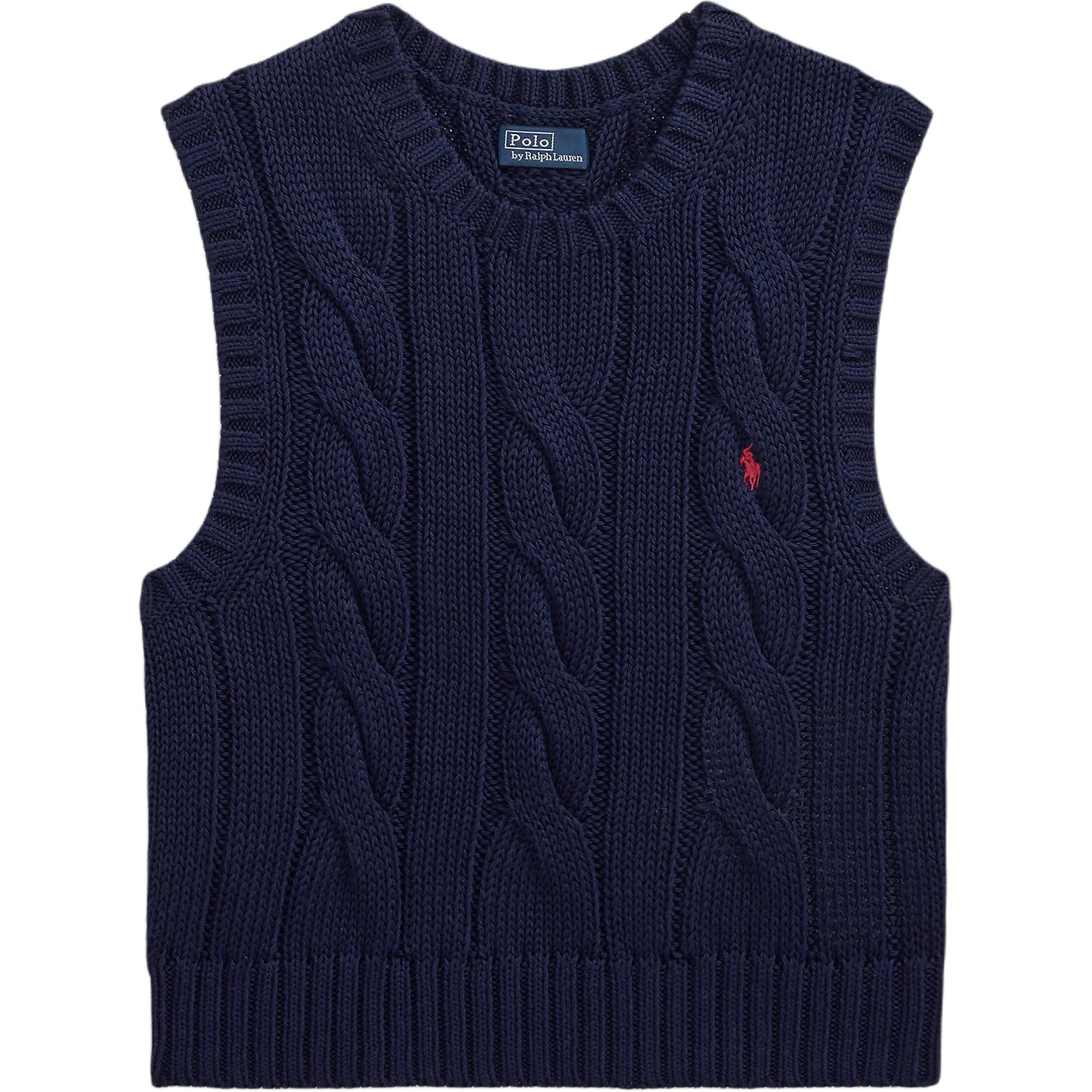 Вязаный укороченный жилет Polo Ralph Lauren, синий
Вязаный укороченный жилет Polo Ralph Lauren, синий