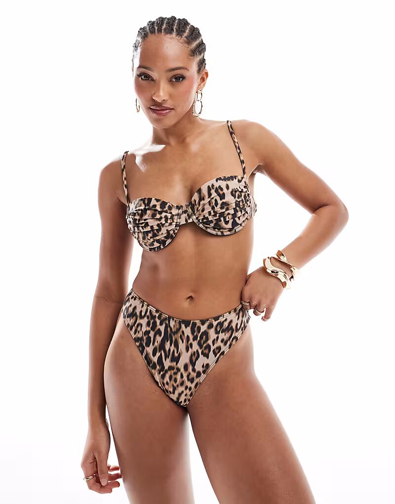 4th & Reckless комплект бикини на косточках с леопардовым принтом
4th & Reckless комплект бикини на косточках с леопардовым принтом