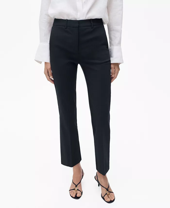 Женские укороченные брюки прямого кроя MANGO, синий
Женские укороченные брюки прямого кроя MANGO, синий