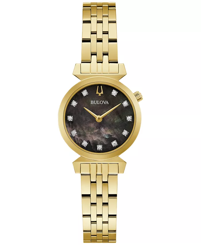 Женские наручные часы Regatta Diamond Accent с золотистым браслетом из нержавеющей стали, 24 мм Bulova
Женские наручные часы Regatta Diamond Accent с золотистым браслетом из нержавеющей стали, 24 мм Bulova