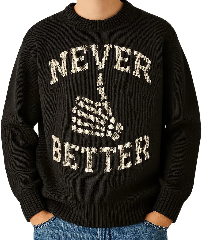Свитер Never Better с принтом скелета Grewear
Свитер Never Better с принтом скелета Grewear