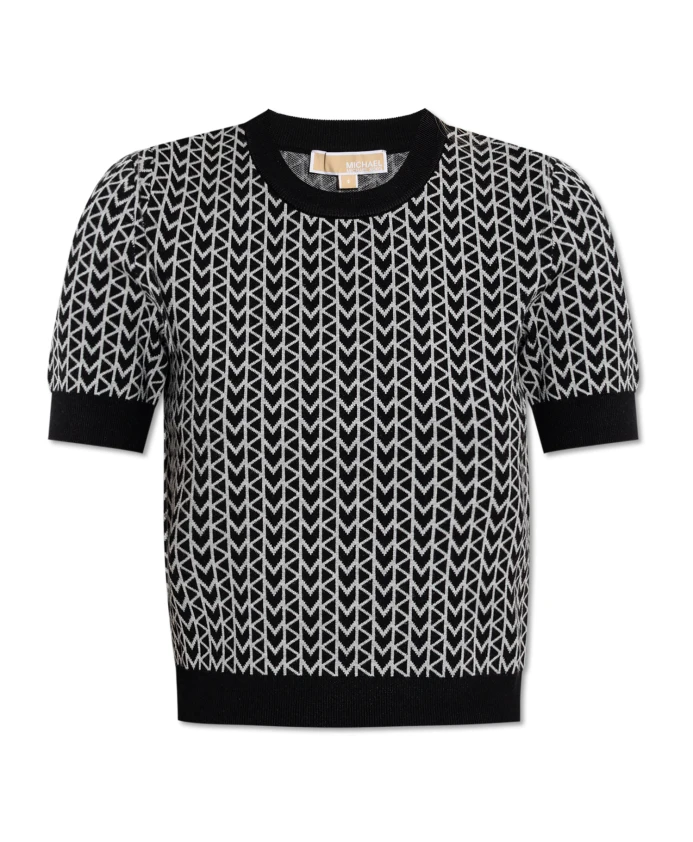 Топ с круглым вырезом Michael Kors, черный
Топ с круглым вырезом Michael Kors, черный