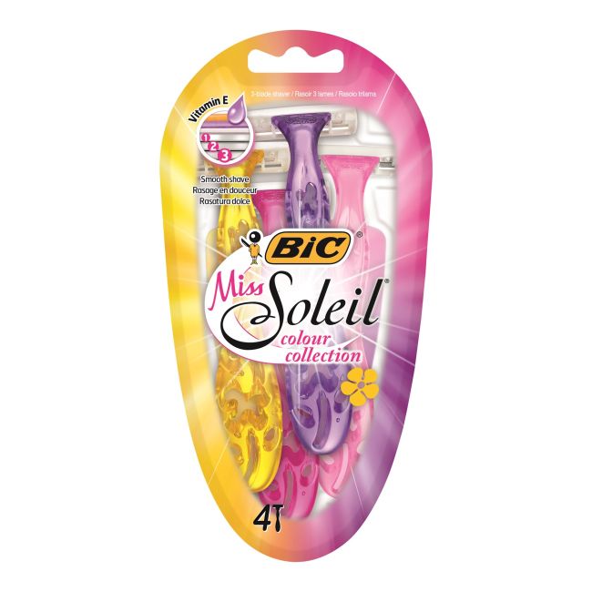 Одноразовые бритвы Miss Soleil для женщин (4 шт.) Bic
Одноразовые бритвы Miss Soleil для женщин (4 шт.) Bic