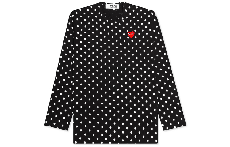 Комбинируя Комме Де Гарсон Плей с длинными рукавами и гороховым узором футболка CDG Play 
Комбинируя Комме Де Гарсон Плей с длинными рукавами и гороховым узором футболка CDG Play