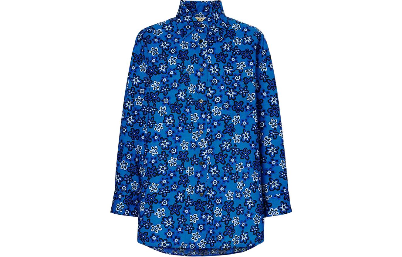 Футболка Marni женская оверсайз с длинным рукавом и цветочным принтом, синяя UNIQLO, лейк блю
Футболка Marni женская оверсайз с длинным рукавом и цветочным принтом, синяя UNIQLO, лейк блю