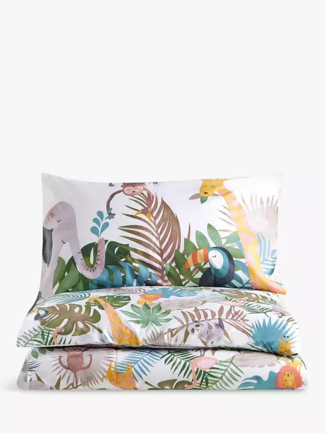 Комплект из пододеяльников и наволочки John Lewis Kids' Safari & Friends Pure Cotton Reversible
Комплект из пододеяльников и наволочки John Lewis Kids' Safari & Friends Pure Cotton Reversible