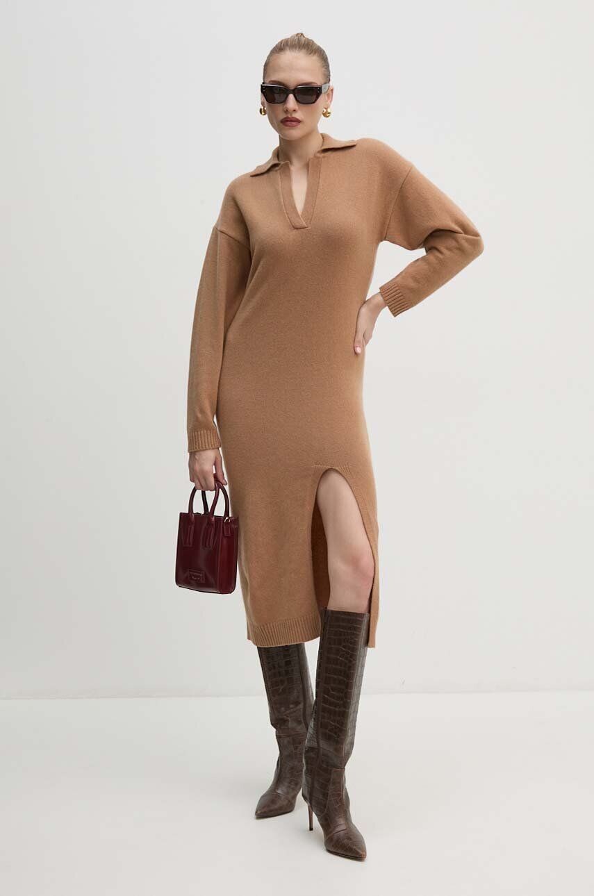 Шерстяное платье Pinko, бежевый 
Шерстяное платье Pinko, бежевый