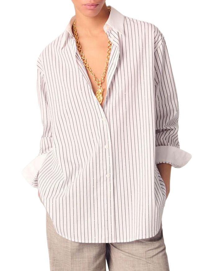 Рубашка в полоску со стразами Maje, мультиколор
Рубашка в полоску со стразами Maje, мультиколор