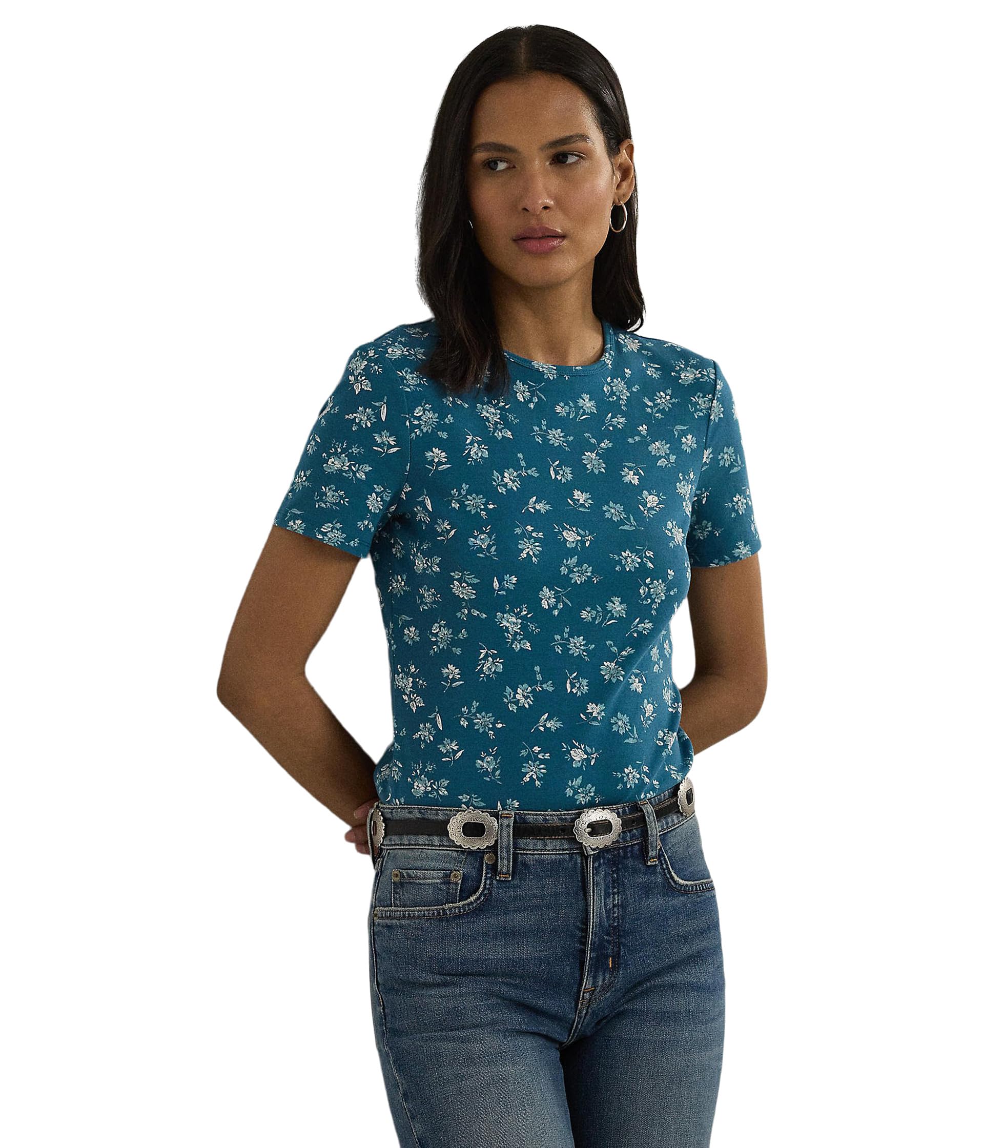 Футболка Lauren Ralph Lauren Floral Stretch Cotton Crewneck Tee, Indigo Multi
Футболка Lauren Ralph Lauren Floral Stretch Cotton Crewneck Tee, Indigo Multi