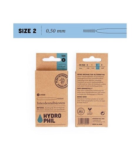 Щетки для чистки межзубных промежутков размер 2, Hydrophil
Щетки для чистки межзубных промежутков размер 2, Hydrophil