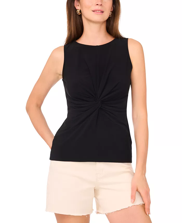 Женский однотонный топ без рукавов с перекручиванием спереди Vince Camuto, черный
Женский однотонный топ без рукавов с перекручиванием спереди Vince Camuto, черный