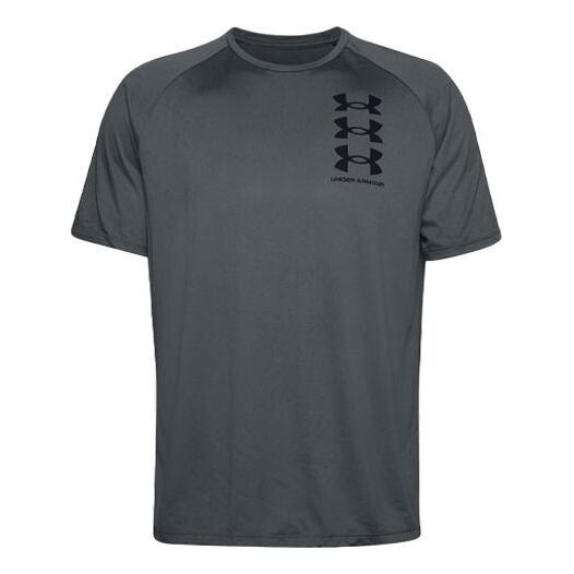 Футболка men's tech triple logo printing sports round neck short sleeve gray Under Armour, серый
Футболка men's tech triple logo printing sports round neck short sleeve gray Under Armour, серый