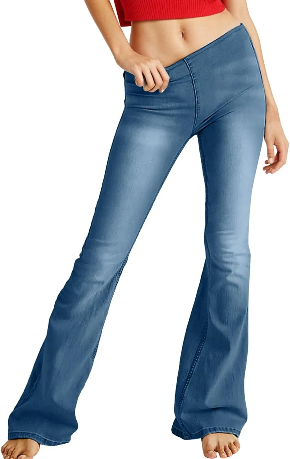 Женские джинсы Bell Bottom с высокой талией, эластичные, расклешенные
Женские джинсы Bell Bottom с высокой талией, эластичные, расклешенные