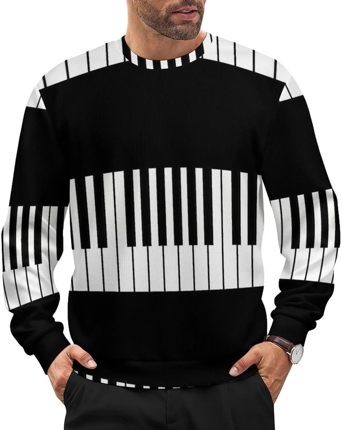 Мужской свитер с круглым вырезом легкий с длинным рукавом VAFZASC
Мужской свитер с круглым вырезом легкий с длинным рукавом VAFZASC