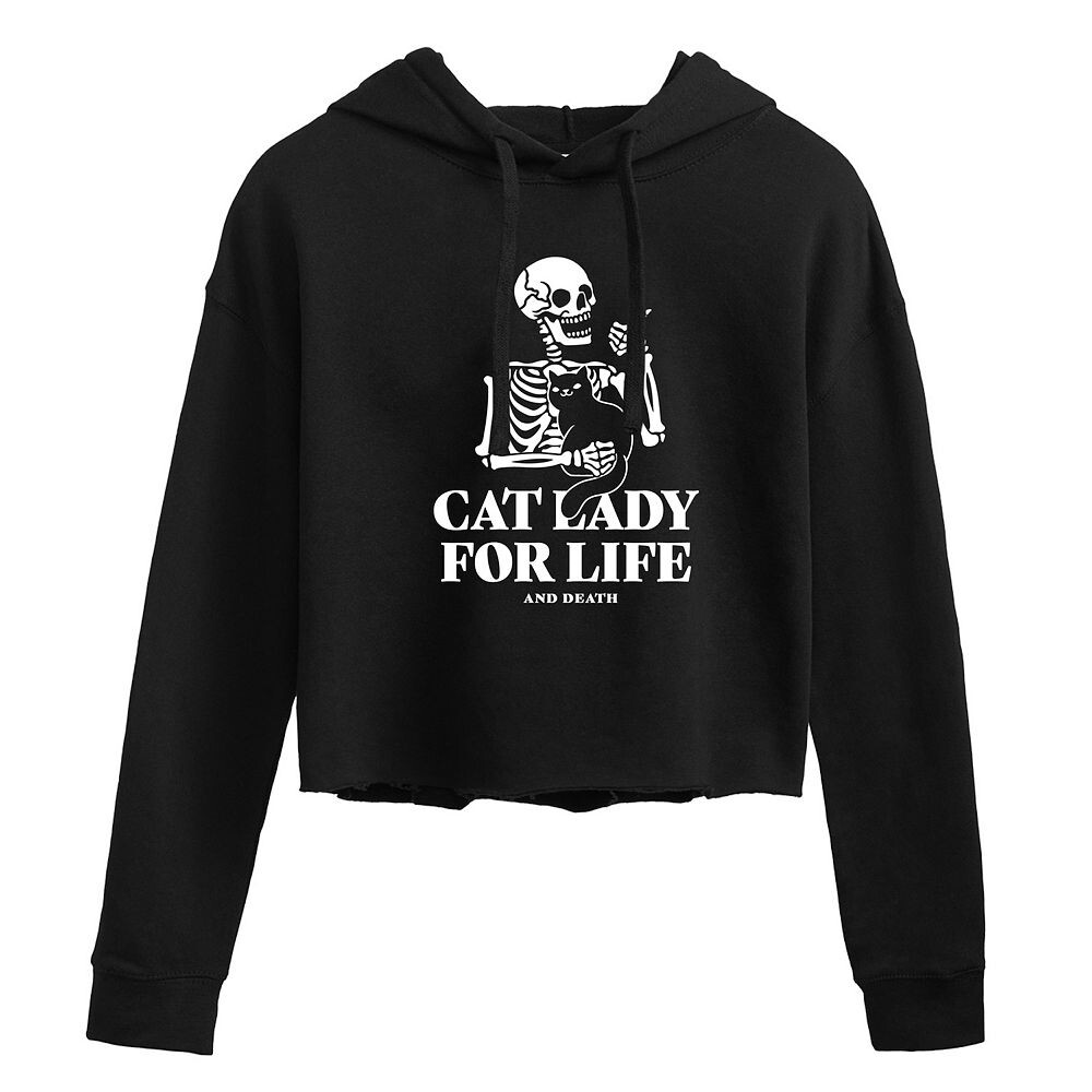 Укороченное худи Cat Lady For Life со скелетом для юниоров Licensed Character, черный
Укороченное худи Cat Lady For Life со скелетом для юниоров Licensed Character, черный