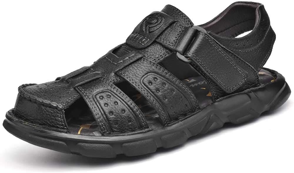 Мужские сандалии UPIShi с закрытым носком из кожи, регулируемые, легкие, для пляжа и активного отдыха, черный
Мужские сандалии UPIShi с закрытым носком из кожи, регулируемые, легкие, для пляжа и активного отдыха, черный