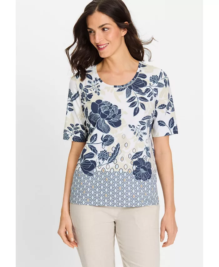 Женская футболка с цветочным принтом «Прерии» Olsen, синий
Женская футболка с цветочным принтом «Прерии» Olsen, синий