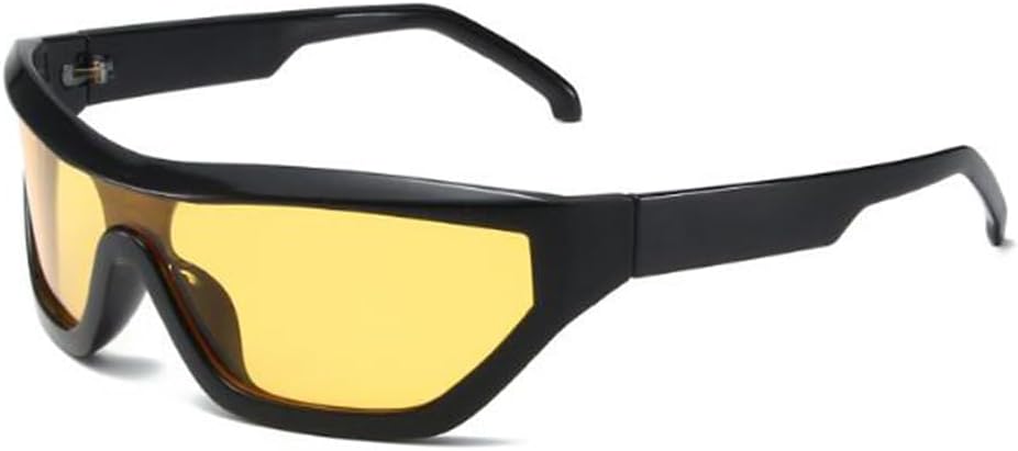 Футуристические солнцезащитные очки в стиле Y2K, стильные овальные спортивные солнцезащитные очки с обтекаемой формой для женщин и мужчин SLCHJXS, Bright Black Frame Orange Flakes
Футуристические солнцезащитные очки в стиле Y2K, стильные овальные спортивные солнцезащитные очки с обтекаемой формой для женщин и мужчин SLCHJXS, Bright Black Frame Orange Flakes