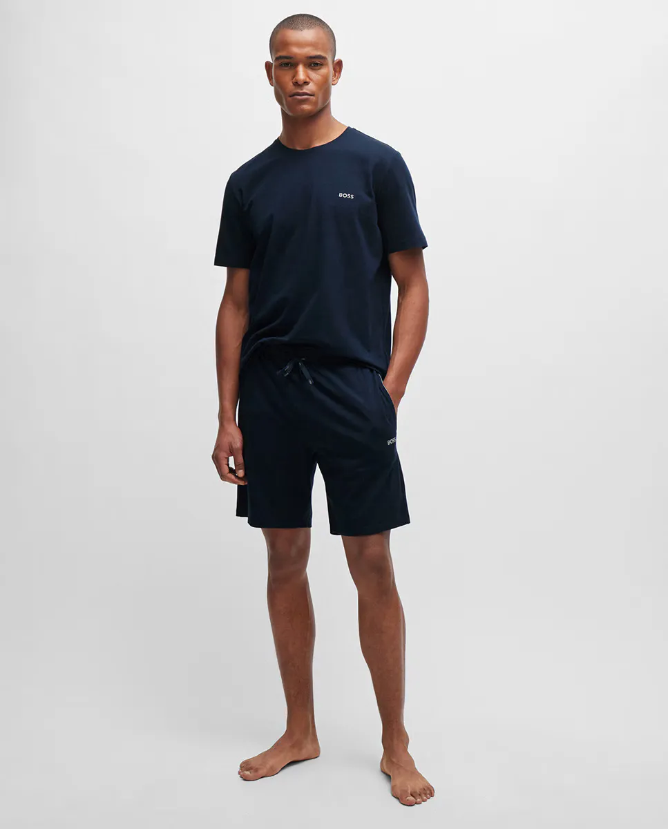 Шорты из эластичного хлопка классического кроя с логотипом Boss, тёмно-синий
Шорты из эластичного хлопка классического кроя с логотипом Boss, тёмно-синий