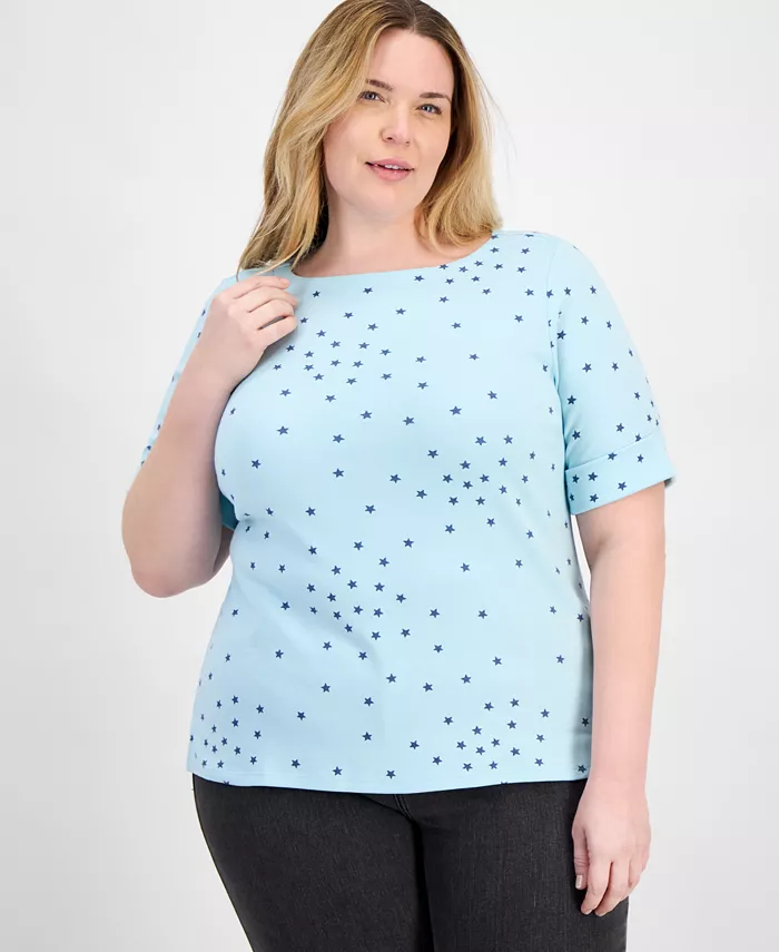 Полноразмерный вязаный топ с полосками и рукавами 3/4 Style & Co, мультиколор
Полноразмерный вязаный топ с полосками и рукавами 3/4 Style & Co, мультиколор