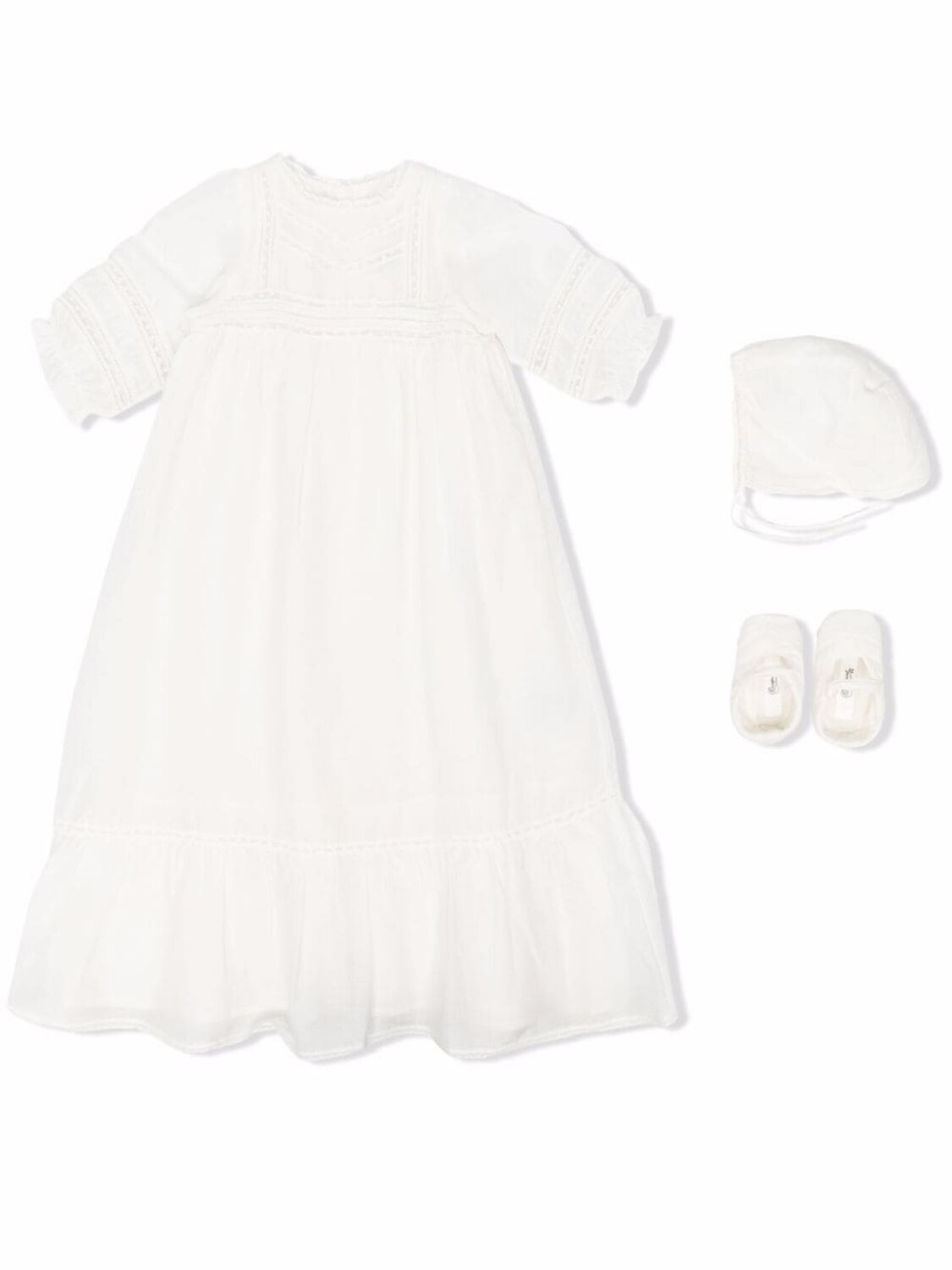 Bonpoint платье макси с кружевом, нейтральный цвет
Bonpoint платье макси с кружевом, нейтральный цвет