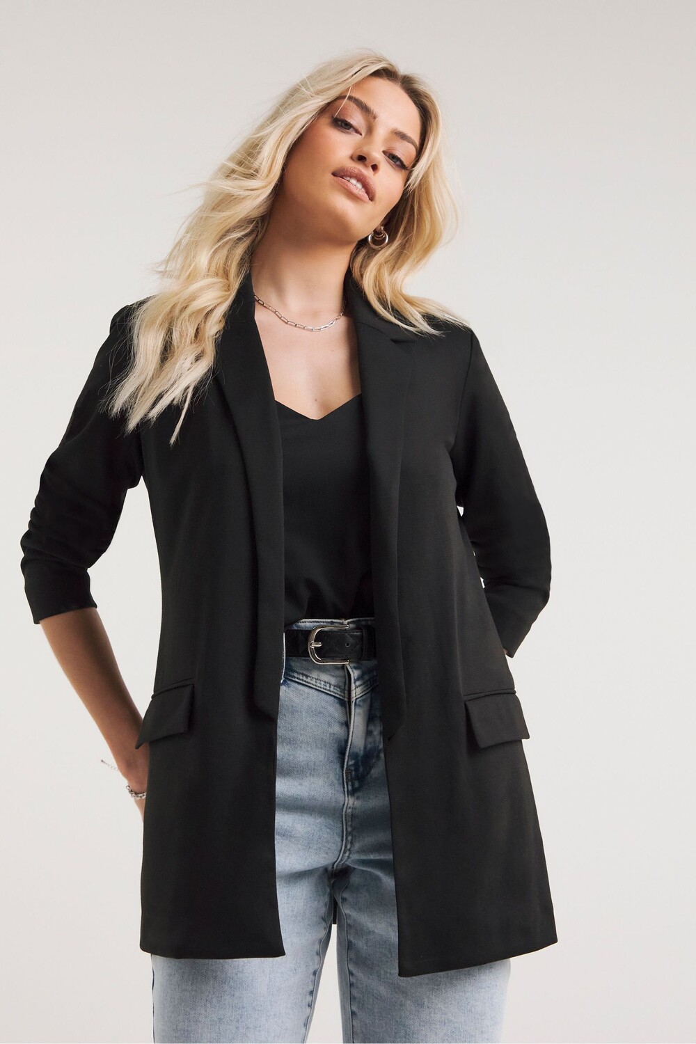 Блейзер из ткани понте Simply Be, черный
Блейзер из ткани понте Simply Be, черный