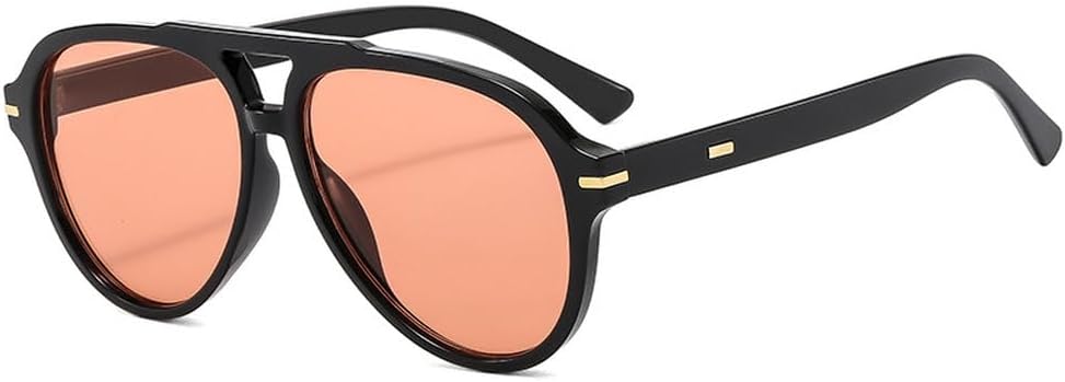 Ретро-солнцезащитные очки-пилот с двойной перемычкой для женщин, модные градиентные очки с защитой от УФ-излучения UV400 для мужчин, трендовые солнцезащитные очки с заклепками WNCKSQ, Black Orange Pink
Ретро-солнцезащитные очки-пилот с двойной перемычкой для женщин, модные градиентные очки с защитой от УФ-излучения UV400 для мужчин, трендовые солнцезащитные очки с заклепками WNCKSQ, Black Orange Pink