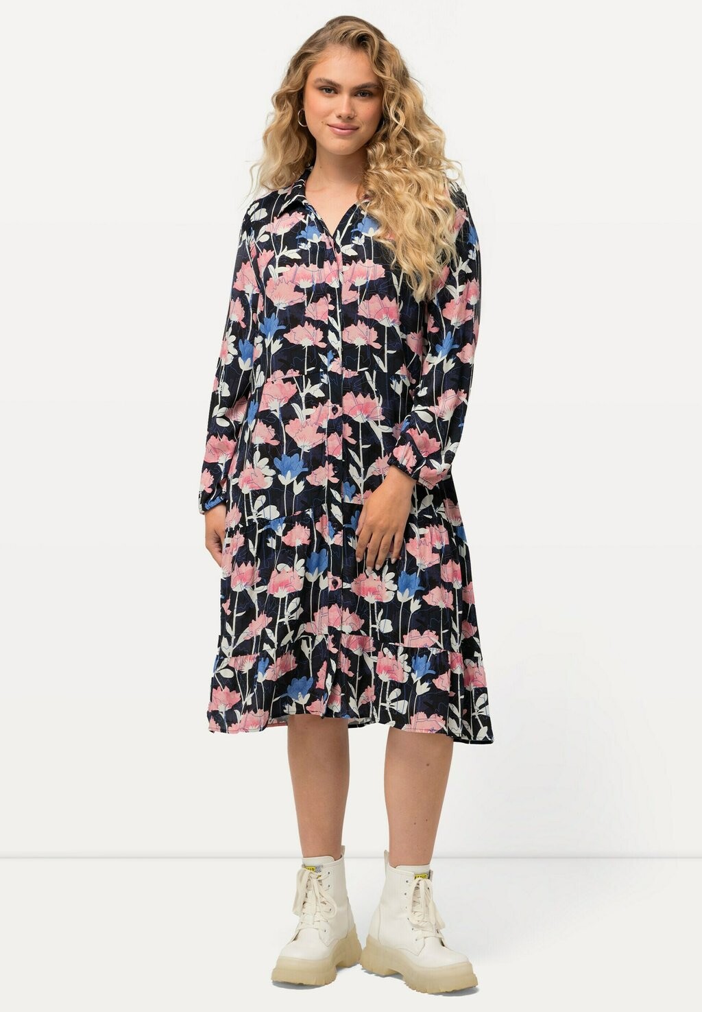 Платье-рубашка Ulla Popken, светло-розовый
Платье-рубашка Ulla Popken, светло-розовый