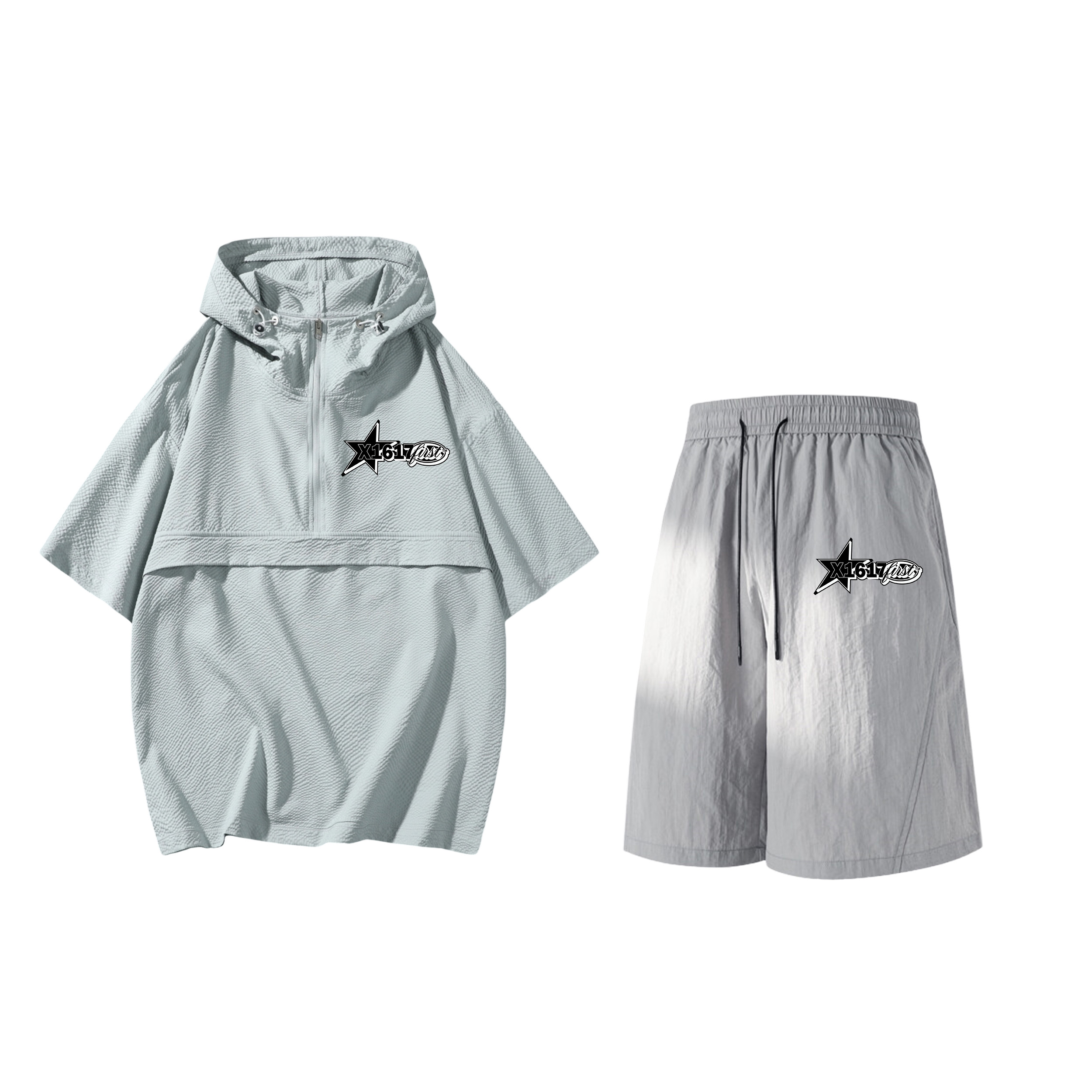 Тонкая худи Casual Sportswear Unisex X1617, серый hooded short-sleeved+серый ice silk shorts
Тонкая худи Casual Sportswear Unisex X1617, серый hooded short-sleeved+серый ice silk shorts