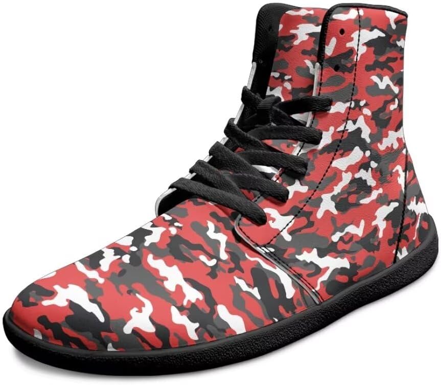 Мужские рабочие кроссовки с камуфляжным принтом, высокие, легкие, с противоскользящей подошвой и нулевым перепадом высоты Getelinseng, Red Grey Camouflage Pattern
Мужские рабочие кроссовки с камуфляжным принтом, высокие, легкие, с противоскользящей подошвой и нулевым перепадом высоты Getelinseng, Red Grey Camouflage Pattern