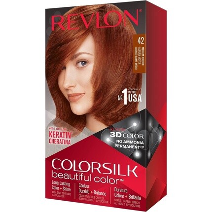 Краска для волос Colorsilk 42 Medium Auburn, Revlon
Краска для волос Colorsilk 42 Medium Auburn, Revlon
