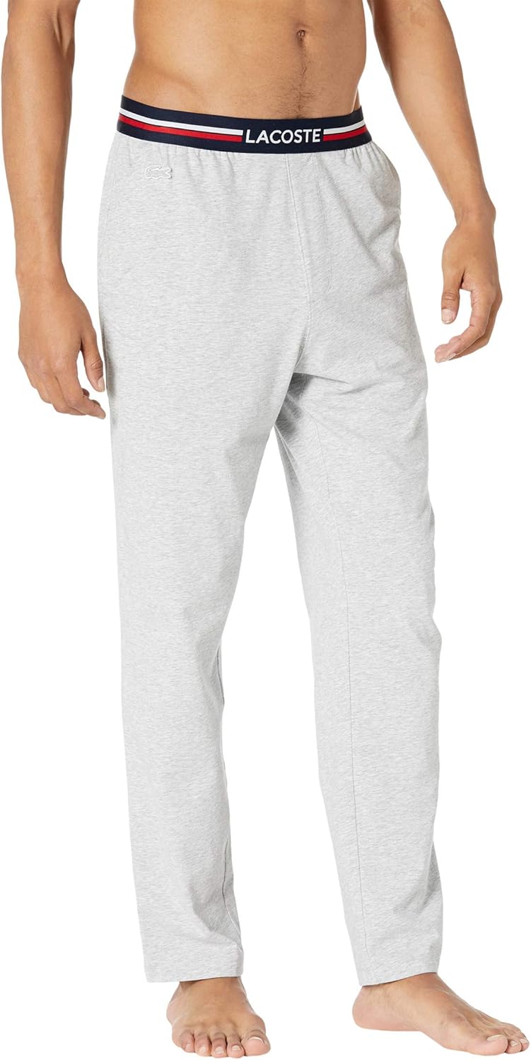 Мужские пижамные брюки Lacoste Cotton Stretch с триколорной резинкой, Dove Grey
Мужские пижамные брюки Lacoste Cotton Stretch с триколорной резинкой, Dove Grey