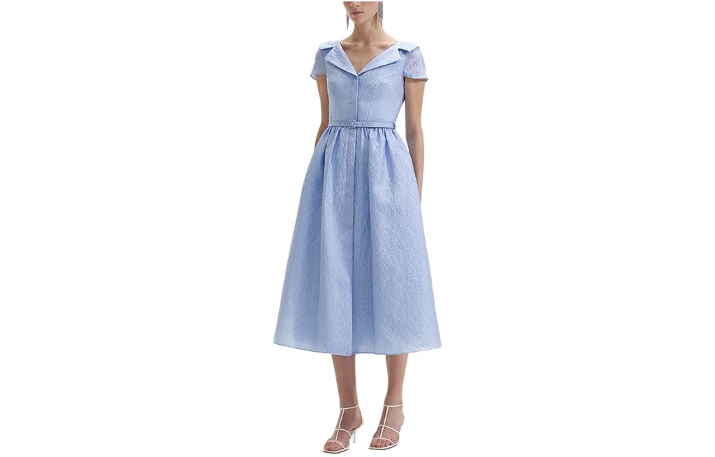 Self-portrait Self portrait Short Sleeved Dresses Women's Misty Blue
Self-portrait Self portrait Short Sleeved Dresses Women's Misty Blue