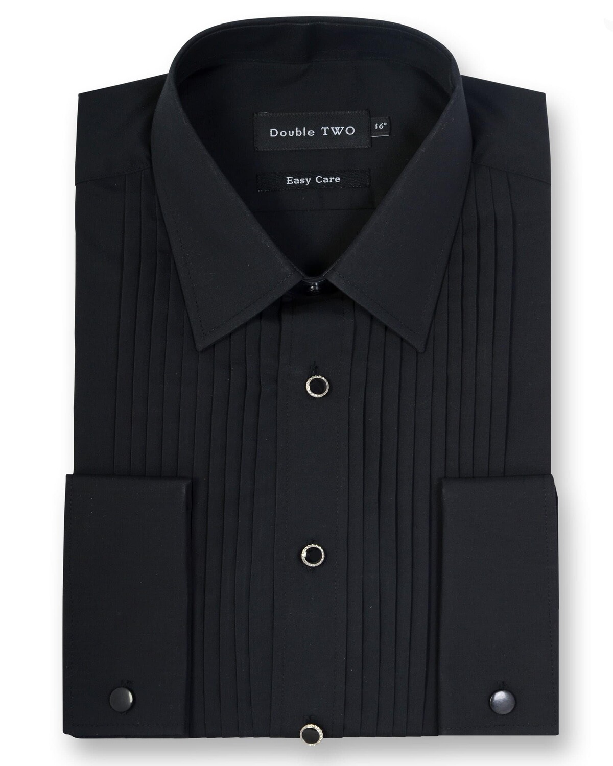 Черная классическая рубашка со складками Double TWO, черный
Черная классическая рубашка со складками Double TWO, черный