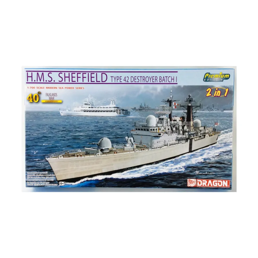 H.M.S. Эсминец Шеффилд Тип 42, партия I, Dragon Models - Modern Sea Power Series (1:700)
H.M.S. Эсминец Шеффилд Тип 42, партия I, Dragon Models - Modern Sea Power Series (1:700)