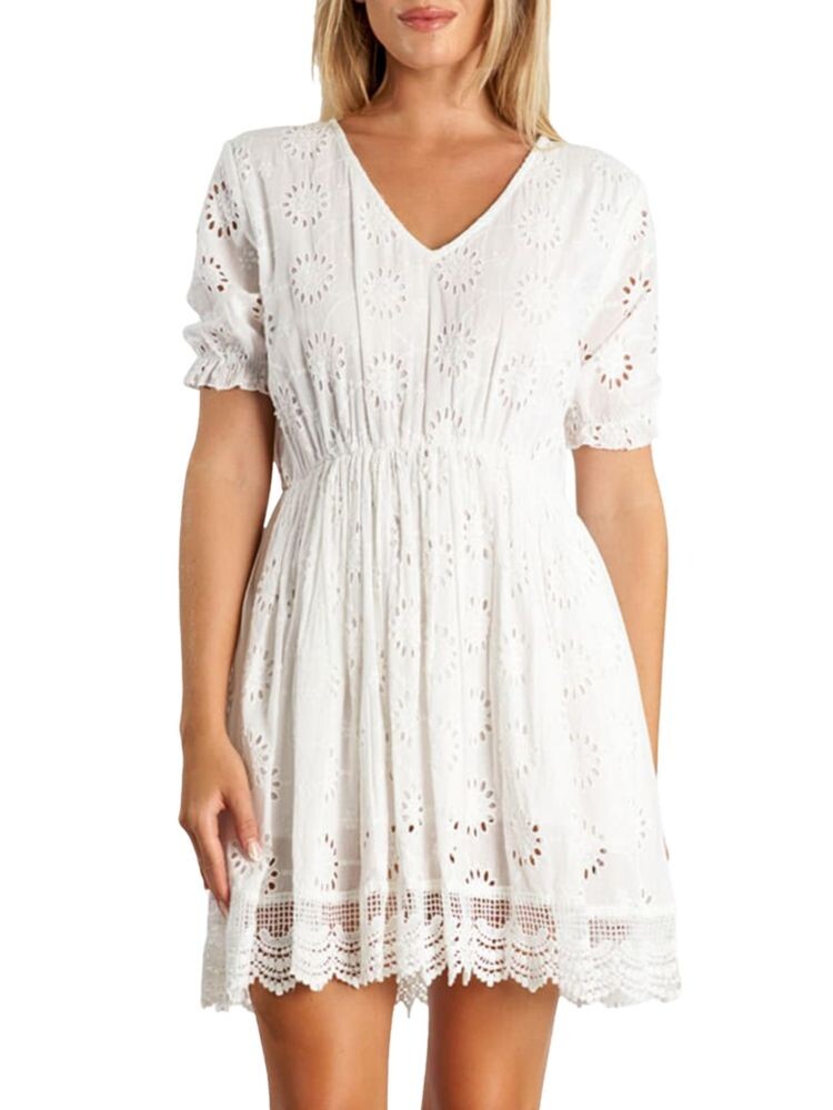 Кружевное мини-платье крючком La Moda Clothing, белый
Кружевное мини-платье крючком La Moda Clothing, белый