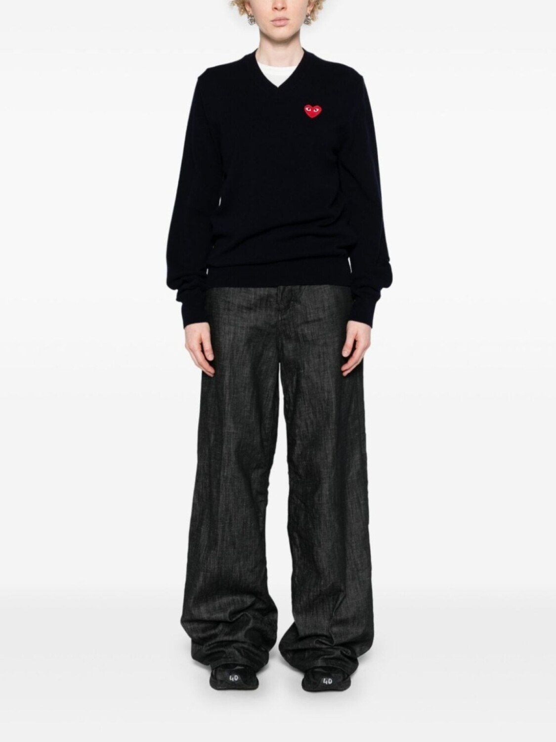 Comme Des Garçons Play шерстяной джемпер с нашивкой, синий
Comme Des Garçons Play шерстяной джемпер с нашивкой, синий