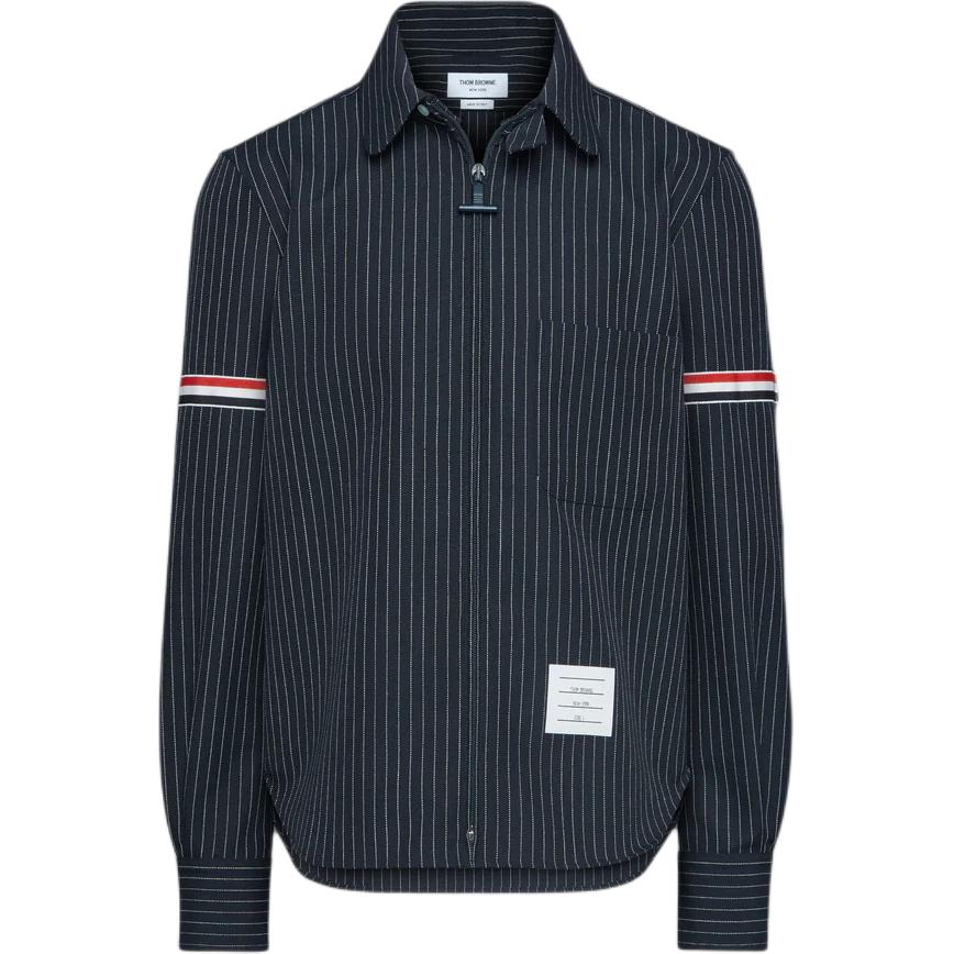 Рубашка в полоску на молнии THOM BROWNE, темно-синий
Рубашка в полоску на молнии THOM BROWNE, темно-синий