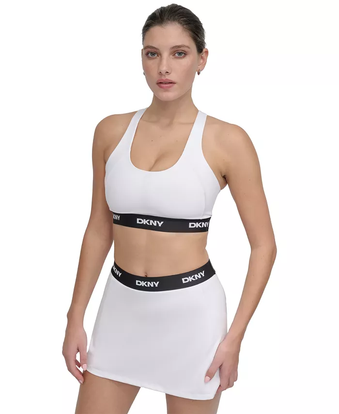 Женский спортивный бюстгальтер с логотипом и бретелями-борцовками, с круглым вырезом DKNY, черный
Женский спортивный бюстгальтер с логотипом и бретелями-борцовками, с круглым вырезом DKNY, черный