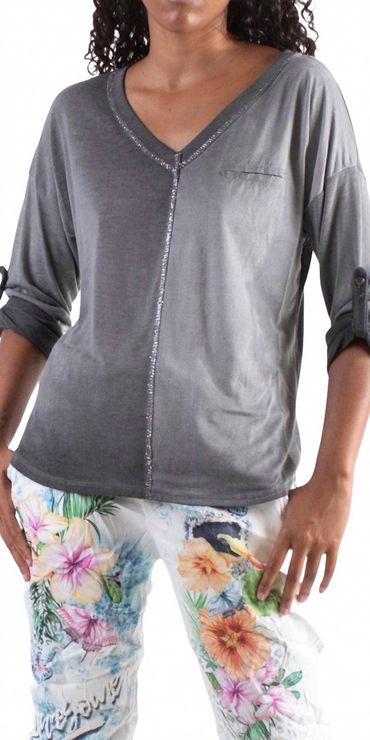 Двухцветный трикотажный топ Piamo с V-образным вырезом, цвет «уголь» Gigi Moda, Charcoal
Двухцветный трикотажный топ Piamo с V-образным вырезом, цвет «уголь» Gigi Moda, Charcoal