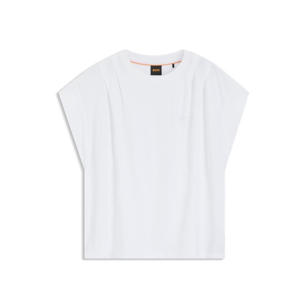Хлопковая футболка из джерси с принтом в виде рукописного логотипа BOSS, белый
Хлопковая футболка из джерси с принтом в виде рукописного логотипа BOSS, белый