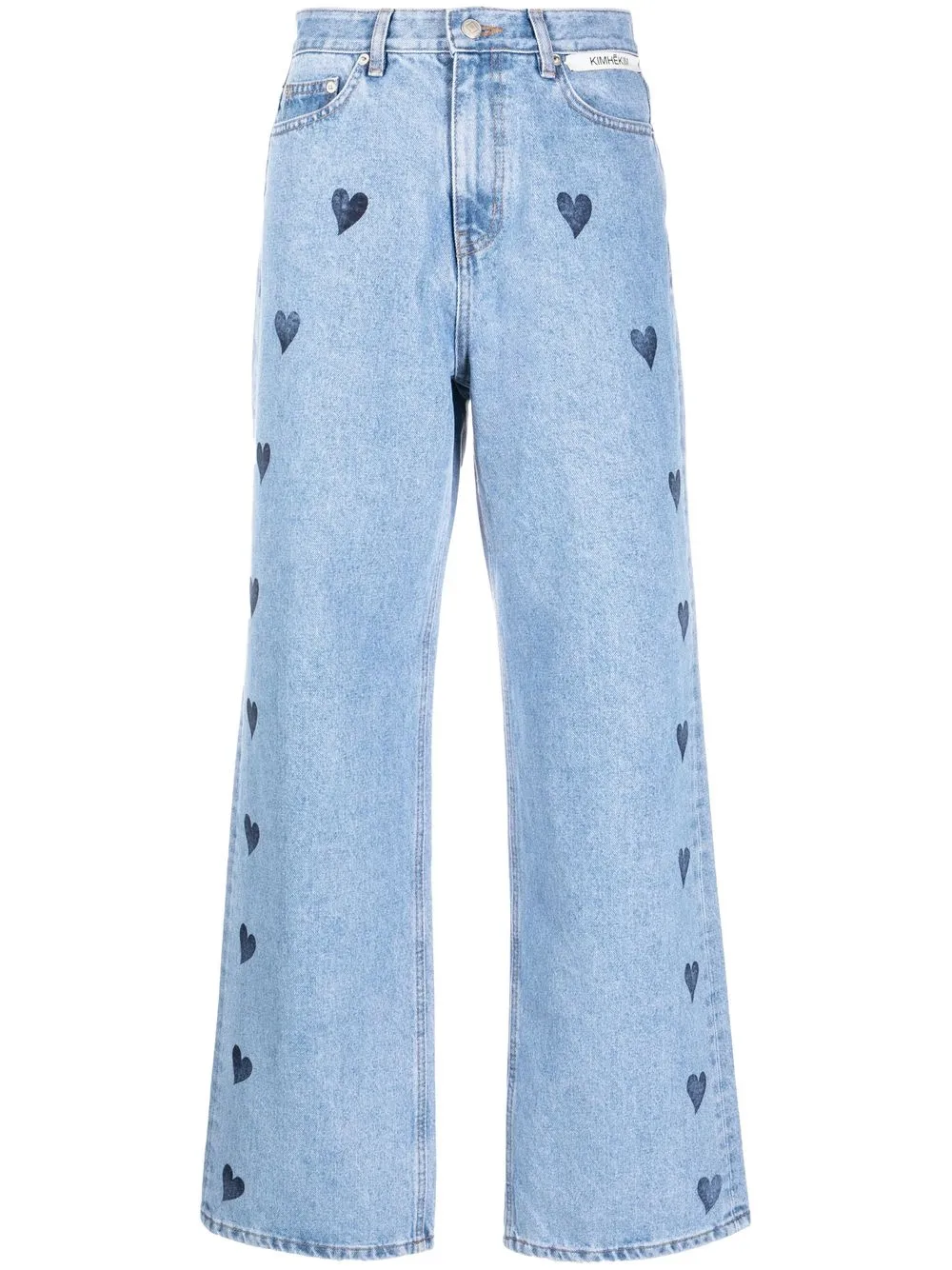 Расклешенные джинсы с принтом Kimhekim, синий
Расклешенные джинсы с принтом Kimhekim, синий