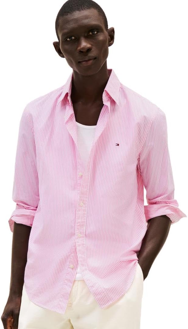 Мужские рубашки Tommy Hilfiger Poplin с длинным рукавом, классического кроя, застегивающиеся на пуговицы, также доступны в размерах для больших и высоких размеров., Classic Pink / Optic White Stripe
Мужские рубашки Tommy Hilfiger Poplin с длинным рукавом, классического кроя, застегивающиеся на пуговицы, также доступны в размерах для больших и высоких размеров., Classic Pink / Optic White Stripe