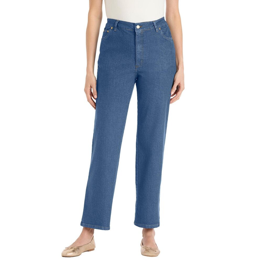 Женщина в женских эластичных джинсах больших размеров с широкими штанинами Woman Within, цвет Medium Stonewash
Женщина в женских эластичных джинсах больших размеров с широкими штанинами Woman Within, цвет Medium Stonewash