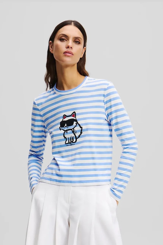 Хлопковый лонгслив IKON Karl Lagerfeld, синий
Хлопковый лонгслив IKON Karl Lagerfeld, синий